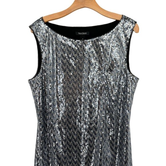 White House Black Market Sleeveless Sequin sheath Dress womens size XL - Picture 7 of 11